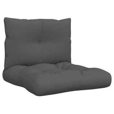 vidaXL Coussins de palette 2 pcs Anthracite Tissu