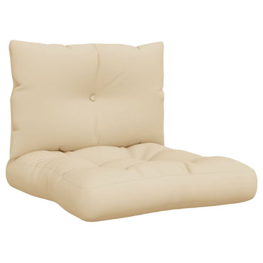 vidaXL Coussins de palette 2 pcs Beige Tissu