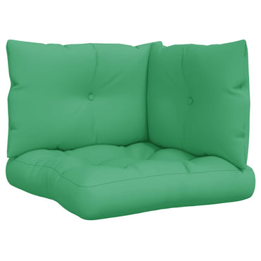 vidaXL Coussins de palette 3 pcs Vert Tissu