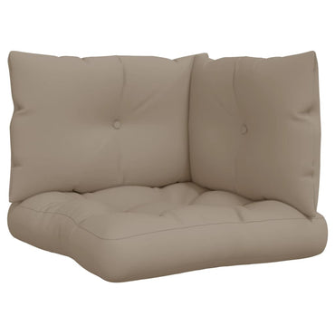 vidaXL Coussins de palette 3 pcs Taupe Tissu