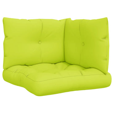 vidaXL Coussins de palette 3 pcs. Vert clair Tissu
