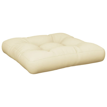 vidaXL Palettenkissen Creme 58x58x10 cm Stoff