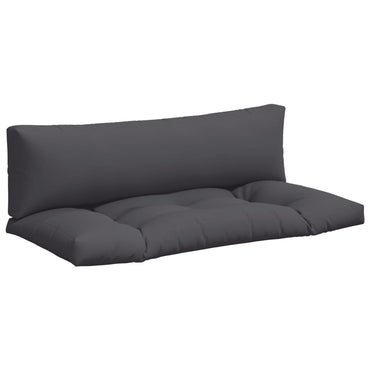 vidaXL Coussins de palette 2 pcs Anthracite Tissu
