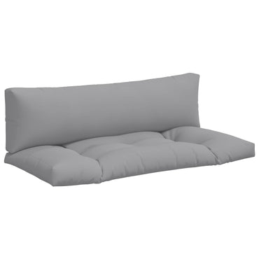vidaXL Coussins pour palettes 2 pcs Gris Tissu