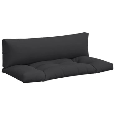 vidaXL Palettenkissen 2-tlg. Schwarz Stoff