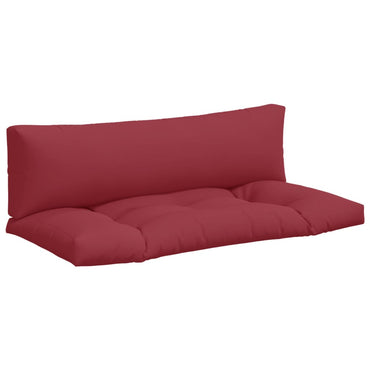 vidaXL Coussins de palette 2 pcs. Tissu Rouge bordeaux