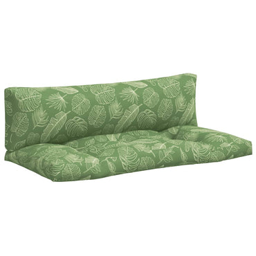 vidaXL Coussins de palette 2 pcs Motif feuille Tissu Oxford