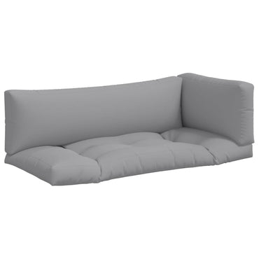 vidaXL Coussins de palette 3 pcs Gris Tissu