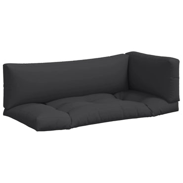 vidaXL Coussins pour palettes 3 pcs Noir Tissu