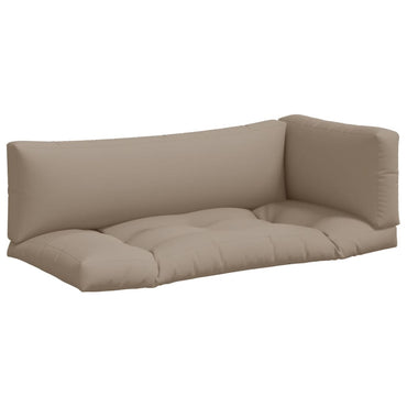 vidaXL Coussins de palette 3 pcs Taupe Tissu