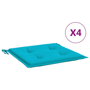vidaXL Gartenstuhl-Kissen 4 Stk. Türkis 50x50x4 cm Stoff