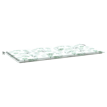vidaXL Coussin de banc de jardin motif feuilles 120x50x3 cm Tissu Oxford