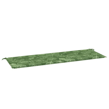 vidaXL Coussin de banc de jardin motif feuilles 150x50x4 cm Tissu Oxford