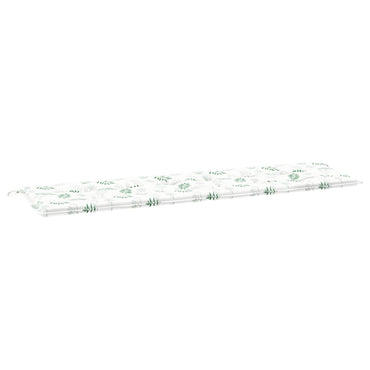 vidaXL Coussin de banc motif feuilles 150 x 50 x 3 cm tissu Oxford