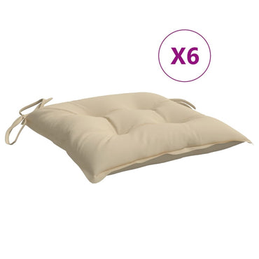 vidaXL Palettenkissen 6 Stk. Beige 50x50x7 cm Oxford-Gewebe