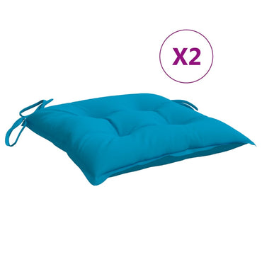 vidaXL Coussins de palette 2 pcs Bleu clair 50x50x7 cm Tissu Oxford
