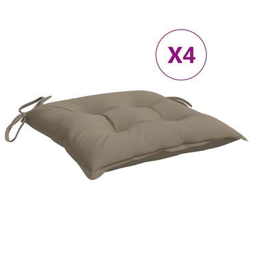 vidaXL Coussins de palette 4 pcs Taupe 50x50x7 cm Tissu Oxford