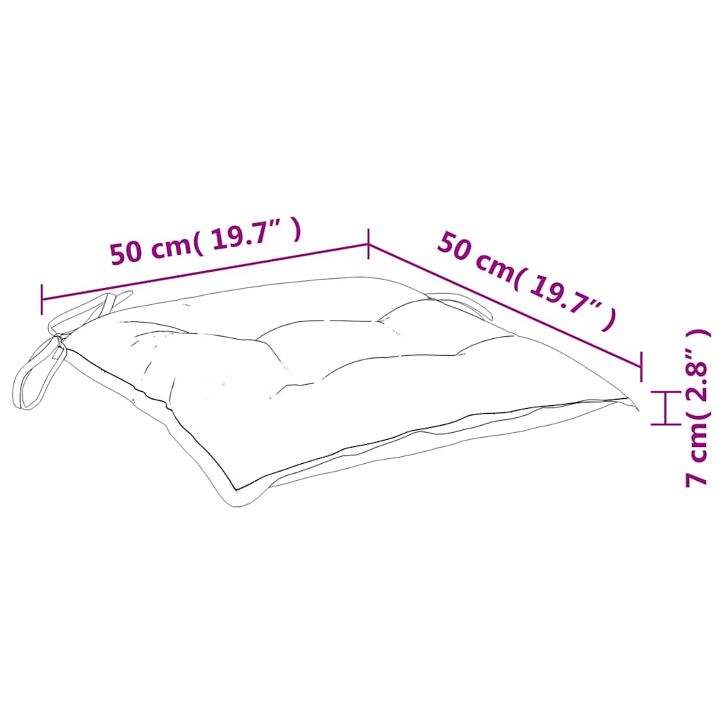 vidaXL Stuhlkissen 4 Stk. Rosa 50x50x7 cm Oxford-Gewebe