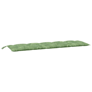 vidaXL Coussin de banc de jardin motif feuille 180x50x7 cm Tissu Oxford