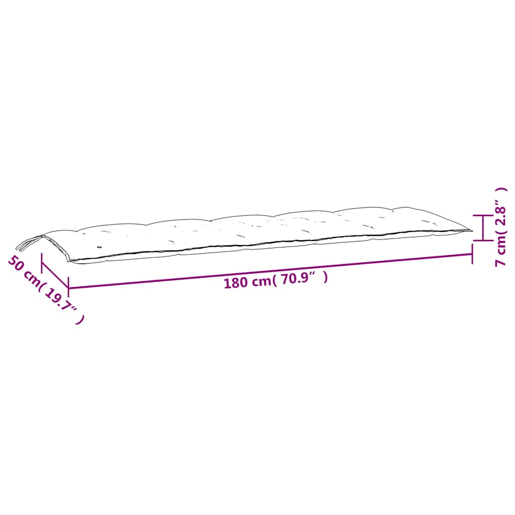 Gartenbank-Auflagen 2 Stk. Blau & Weiß Gestreift Oxford-Gewebe