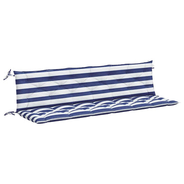 vidaXL Gartenbank-Auflagen 2 Stk. Blau&Weiß Gestreift 200x50x7cm Stoff