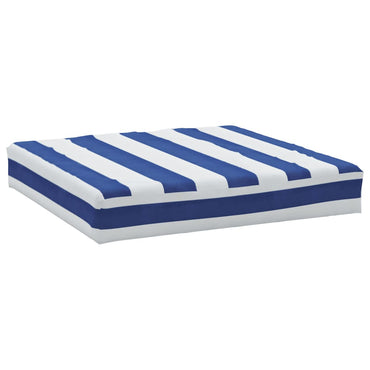 vidaXL Coussins de palette Bleu et blanc à rayures 60x60x8 cm Tissu Oxford