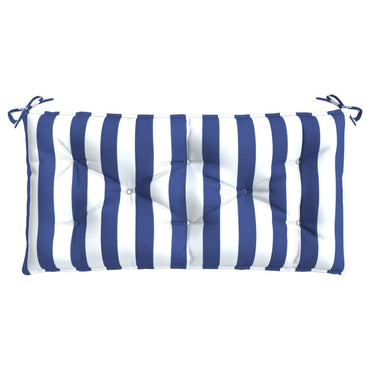 vidaXL Gartenbank-Auflage Blau&Weiß Gestreift 110x50x7 cm Stoff