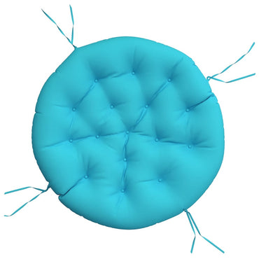 vidaXL Coussin Rond Turquoise Ø 100x11 cm Tissu Oxford