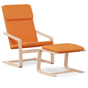 vidaXL Fauteuil de relaxation avec tabouret Tissu Jaune foncé