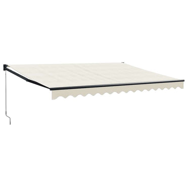 vidaXL Auvent rétractable crème 4x3 m Tissu et Aluminium