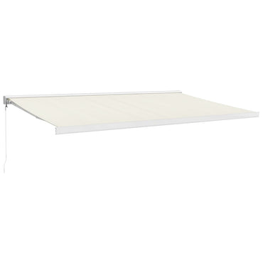 vidaXL Auvent rétractable crème 5x3 m Tissu et aluminium