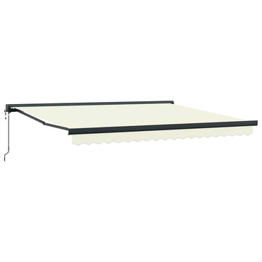 vidaXL Markise Einziehbar Creme 4x3 m Stoff und Aluminium