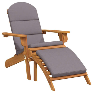 vidaXL Chaise de jardin Adirondack avec repose-pieds Bois d'acacia massif