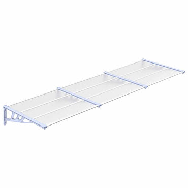 vidaXL Türvordach Grau und Transparent 297,5x90 cm Polycarbonat