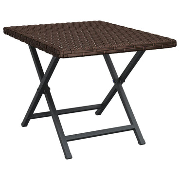 vidaXL Klapptisch Braun 45x35x32 cm Poly Rattan