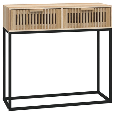 vidaXL Console 80x30x75 cm Bois d'ingénierie et fer