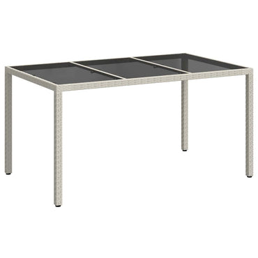 vidaXL Gartentisch Weiß 150 x 90 x 75 cm Poly-Rattan