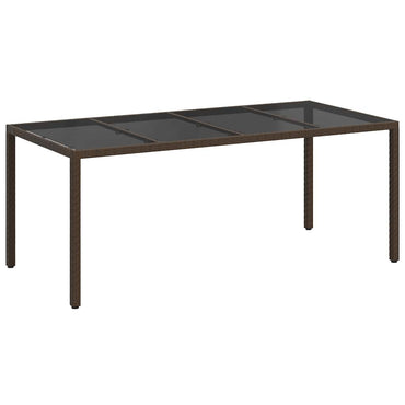 vidaXL Gartentisch Braun 190 x 90 x 75 cm Poly-Rattan