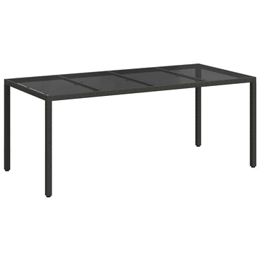 vidaXL Gartentisch Schwarz 190 x 90 x 75 cm Poly-Rattan