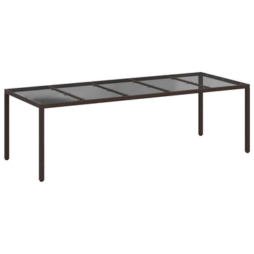 vidaXL Gartentisch Braun 250 x 100 x 75 cm Poly-Rattan