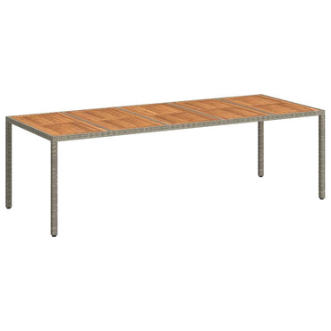 vidaXL Gartentisch Grau 250 x 100 x 75 cm Poly-Rattan