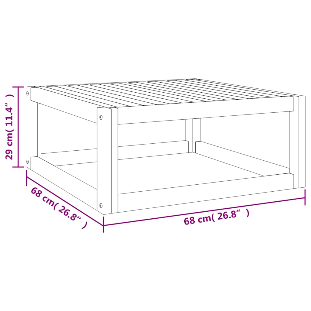 vidaXL 2-tlg. Garten-Sofa-Set mit Kissen Massivholz Akazie