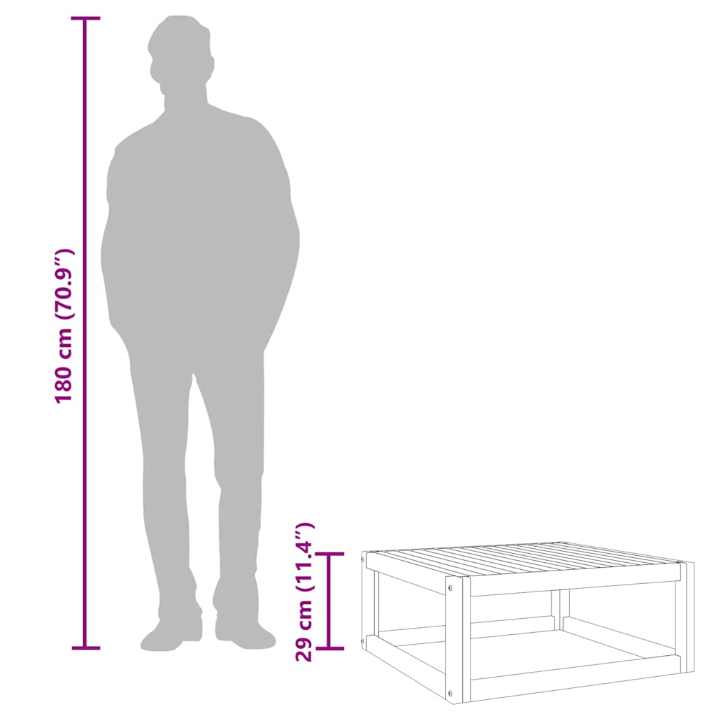 vidaXL Couchtisch 68x68x29 cm Massivholz Akazie
