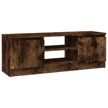 Meuble TV avec porte Chêne fumé 102x30x36 cm vidaXL