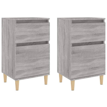 vidaXL Nachttische 2 Stk. Grau Sonoma 40x35x70 cm