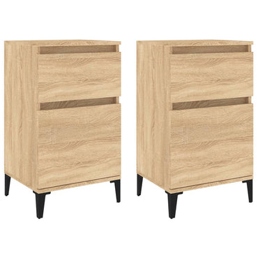 vidaXL Nachttische 2 Stk. Sonoma-Eiche 40x35x70 cm