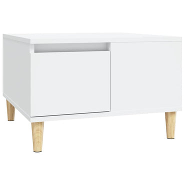 vidaXL Table basse Blanc 55x55x36,5 cm Bois d'ingénierie