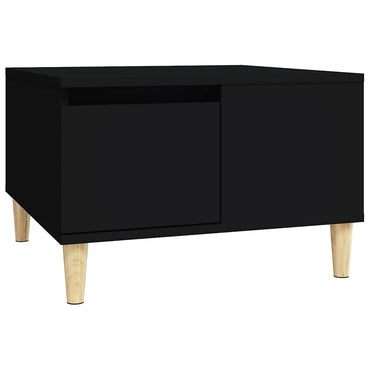 vidaXL Table basse noire 55x55x36,5 cm, bois d'ingénierie