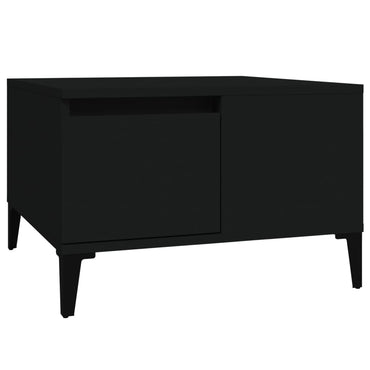 vidaXL Table basse noire 55x55x36,5 cm, bois d'ingénierie