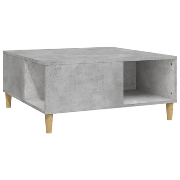vidaXL Table basse gris béton 80x80x36,5 cm Aggloméré